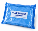 Blue disposable aprons, pack of 100