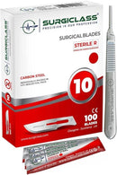 Surgiclass Carbon Steel No. 10 Scalpel Blades – 100 Pack